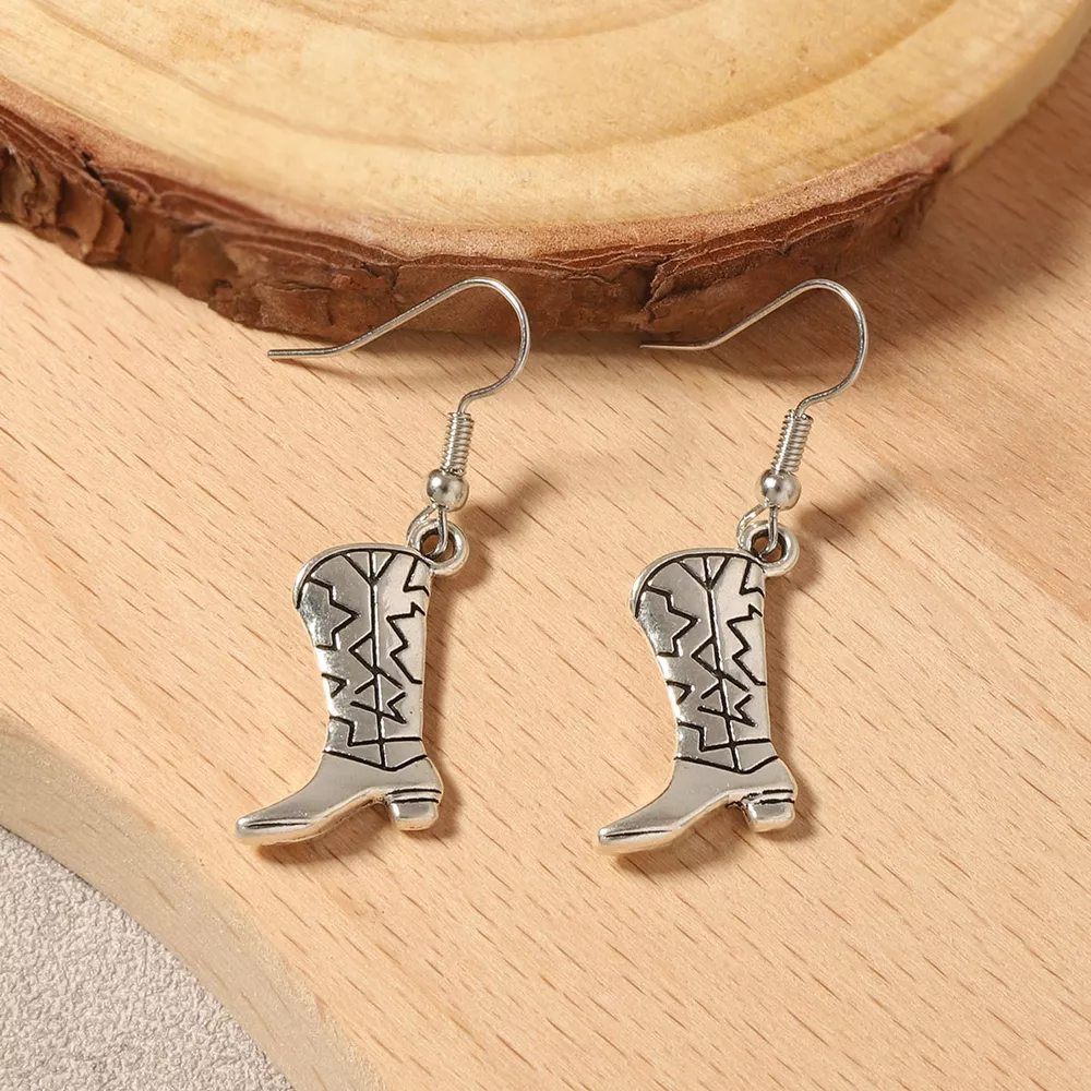 Western Cowboy Boot Dangle Earrings, image 6
