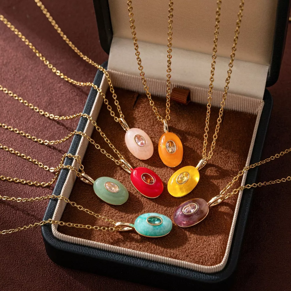 Natural Stone Pendant Necklace, image 11