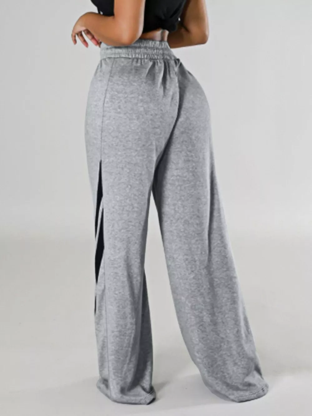 Plus Size Striped Contrast Wide Leg Pants, image 6
