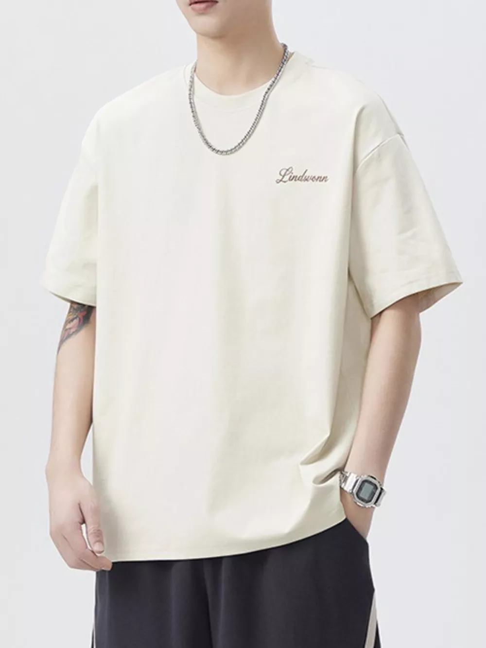 Men's Plus Size Round Neck Short Sleeve T-Shirt, image 6