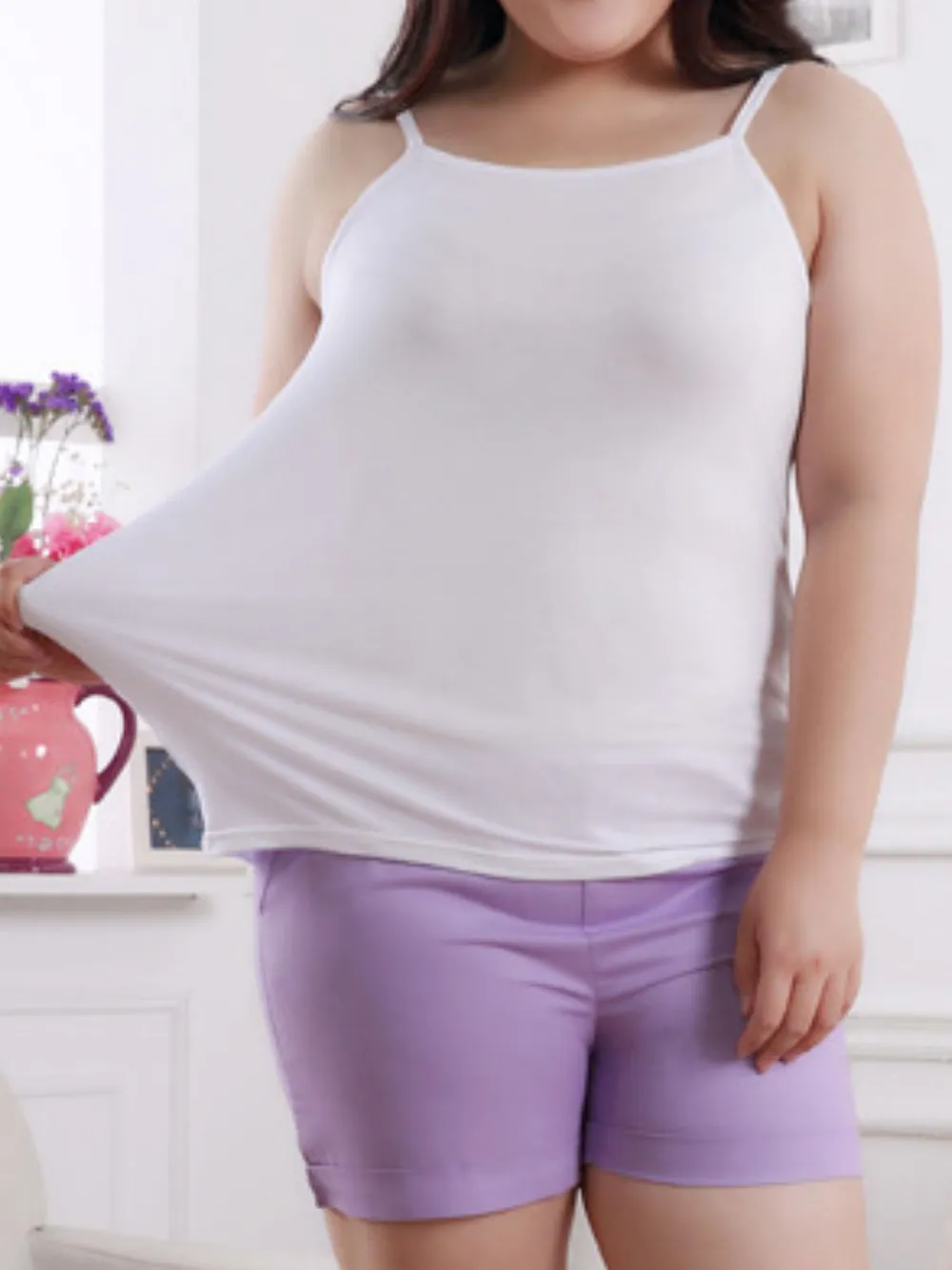 Solid Color Scoop Neck Tank Top, image 17