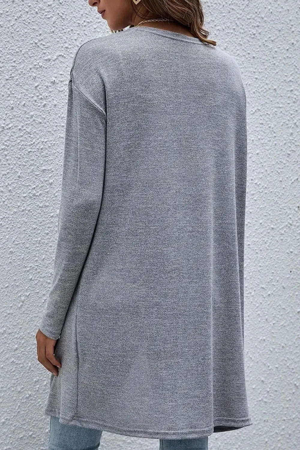 Open Front Long Sleeve Cover Up, image 2