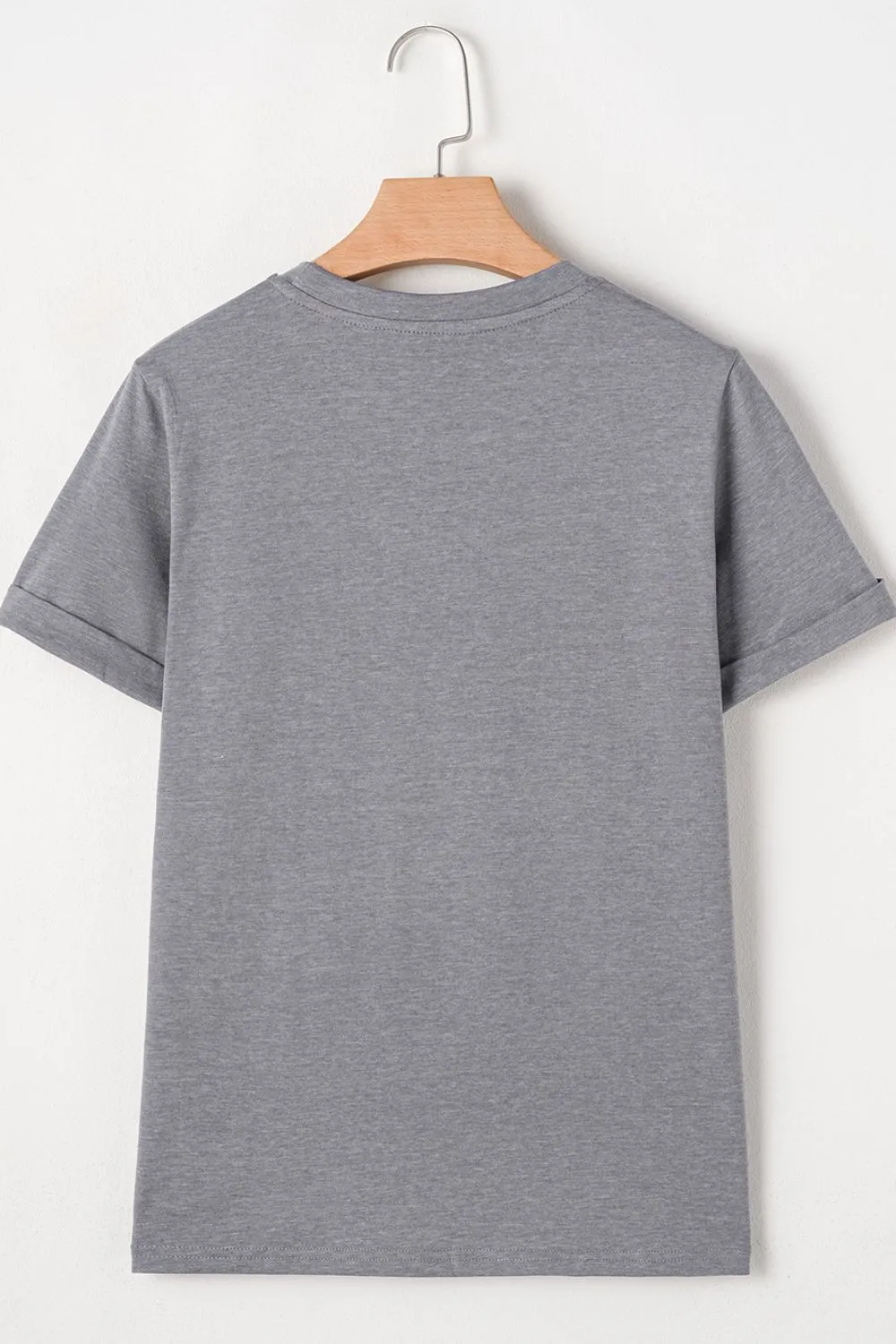 HOPPY Chenille Patch Round Neck Short Sleeve T-Shirt, image 6