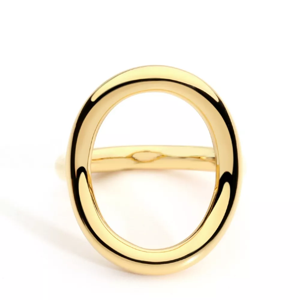 18K Gold-Plated Copper Round Ring, image 3