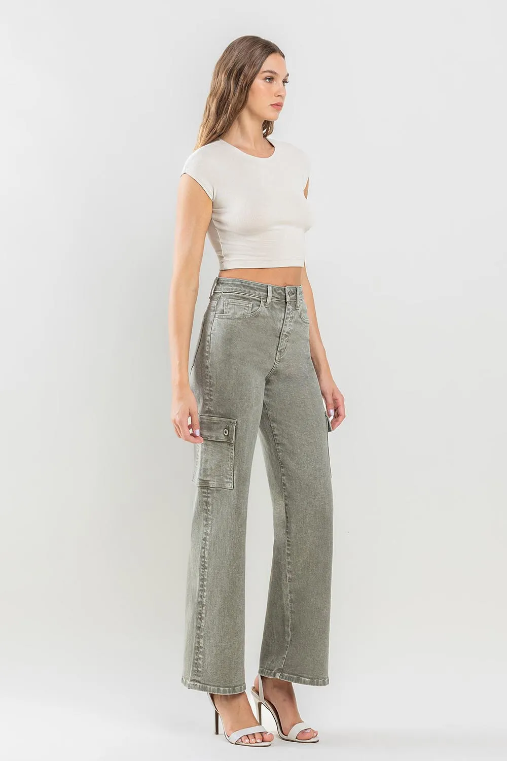 90's Super High Rise Cargo Jeans, image 7