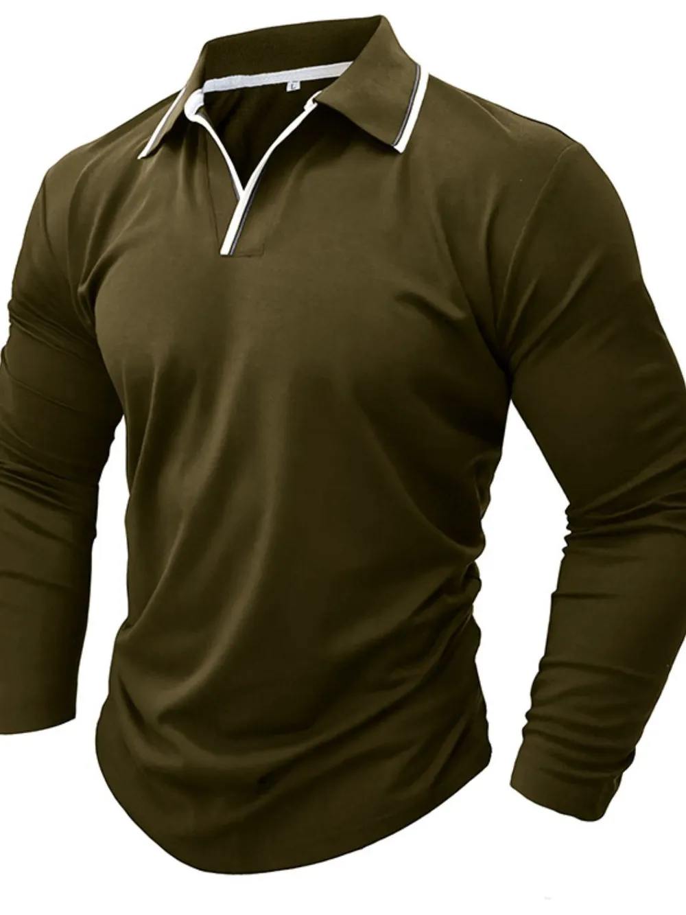 Men's Classic Long Sleeve Polo Shirt, image 9