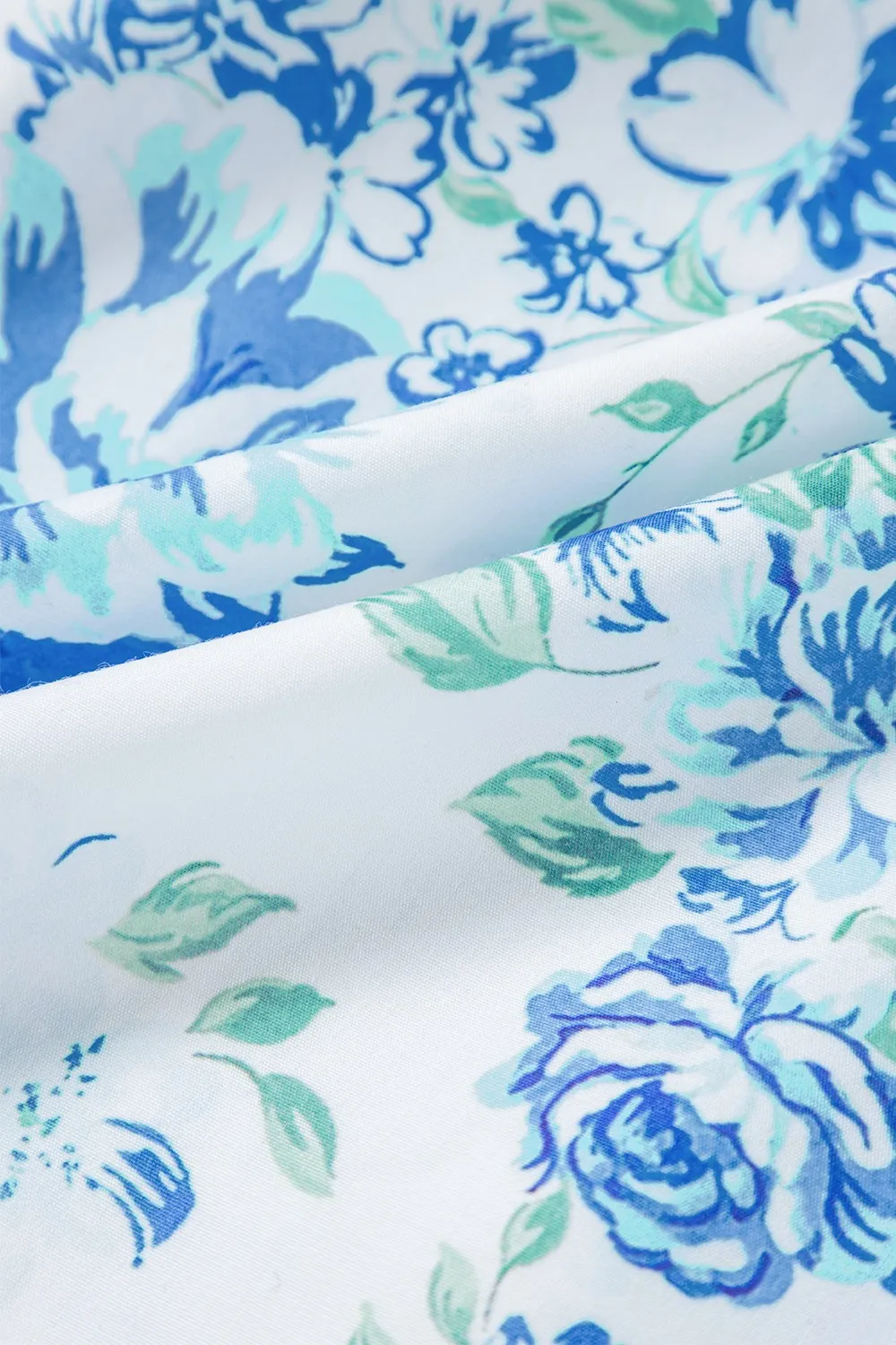 Floral Print Ruffle Sleeve Frilly Button Up Shirt, image 8