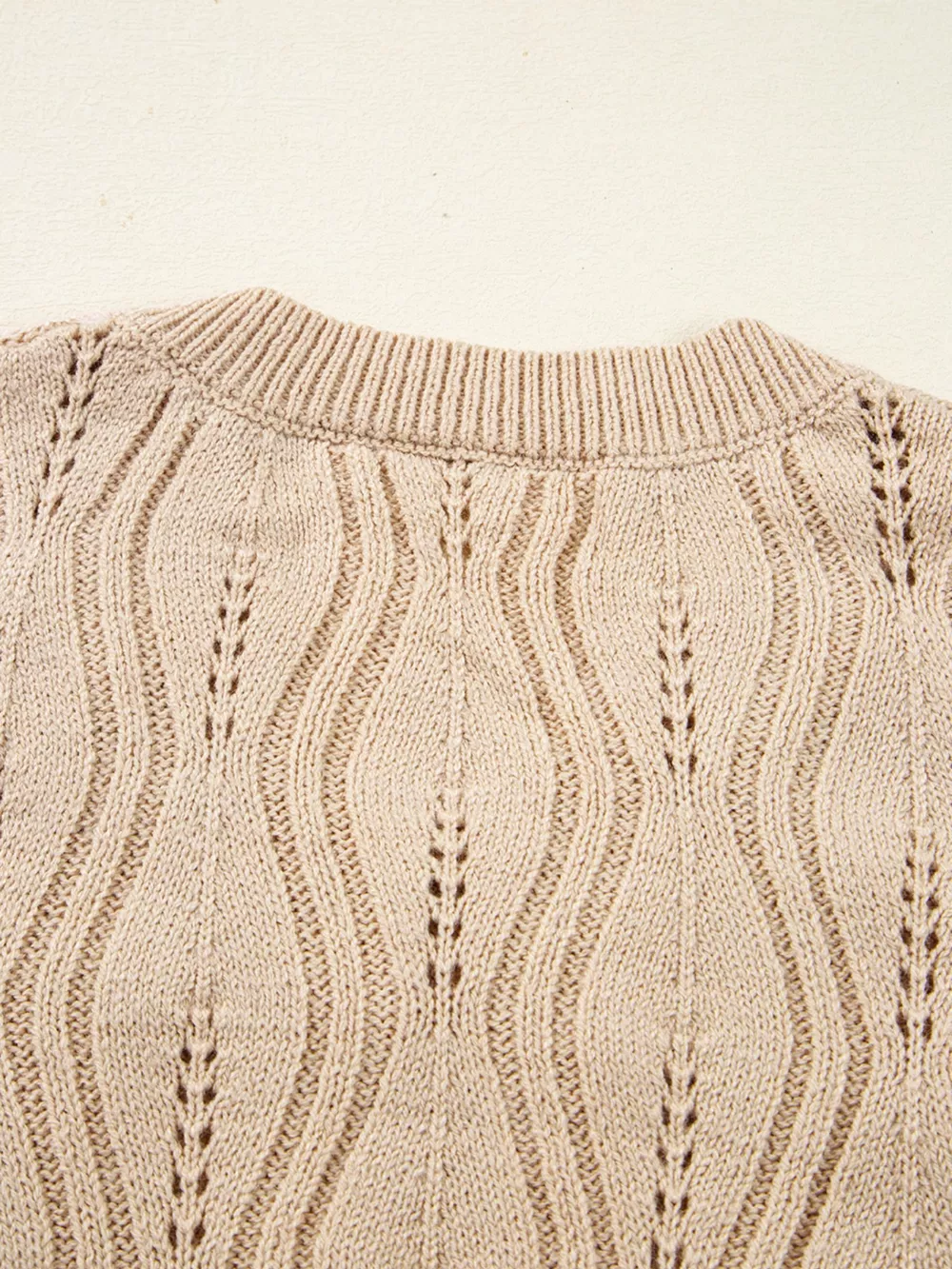 Pearl-Embellished V-Neck Pullover Sweater, image 13