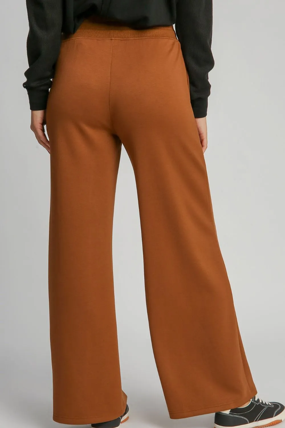 Drawstring Wide Leg Pants with Pockets, image 2