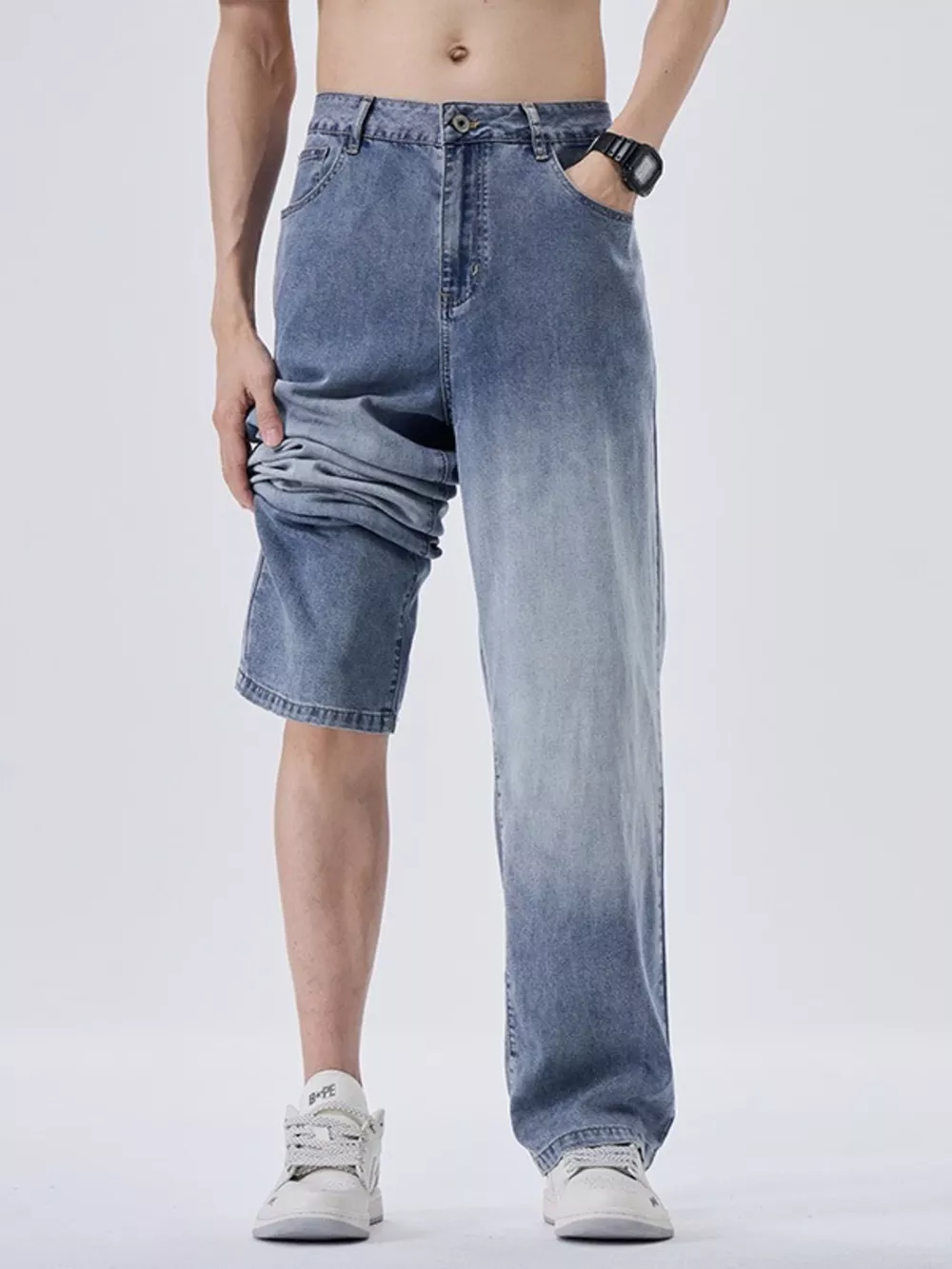 Men's Vintage Washed Straight Fit Pants, image 6