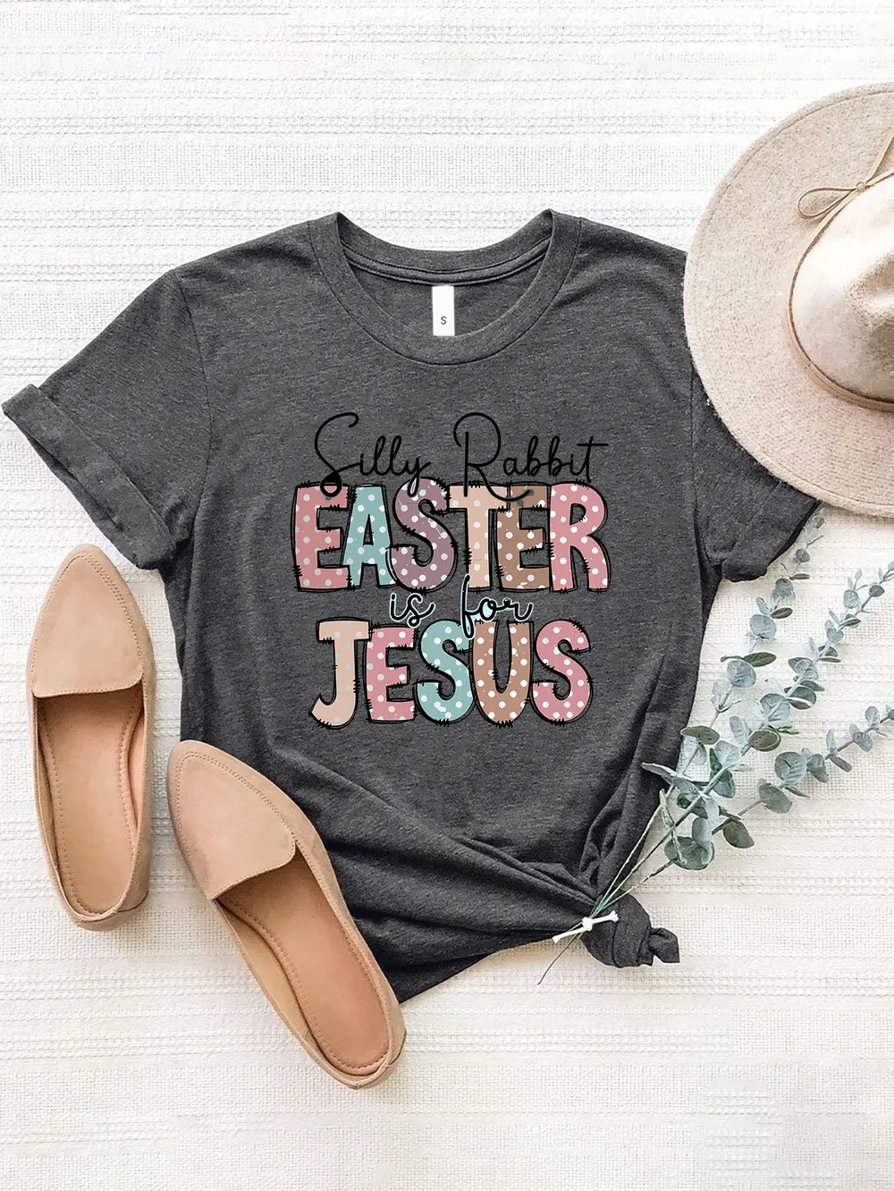 Letter Graphic Round Neck Short Sleeve T-Shirt, image 16
