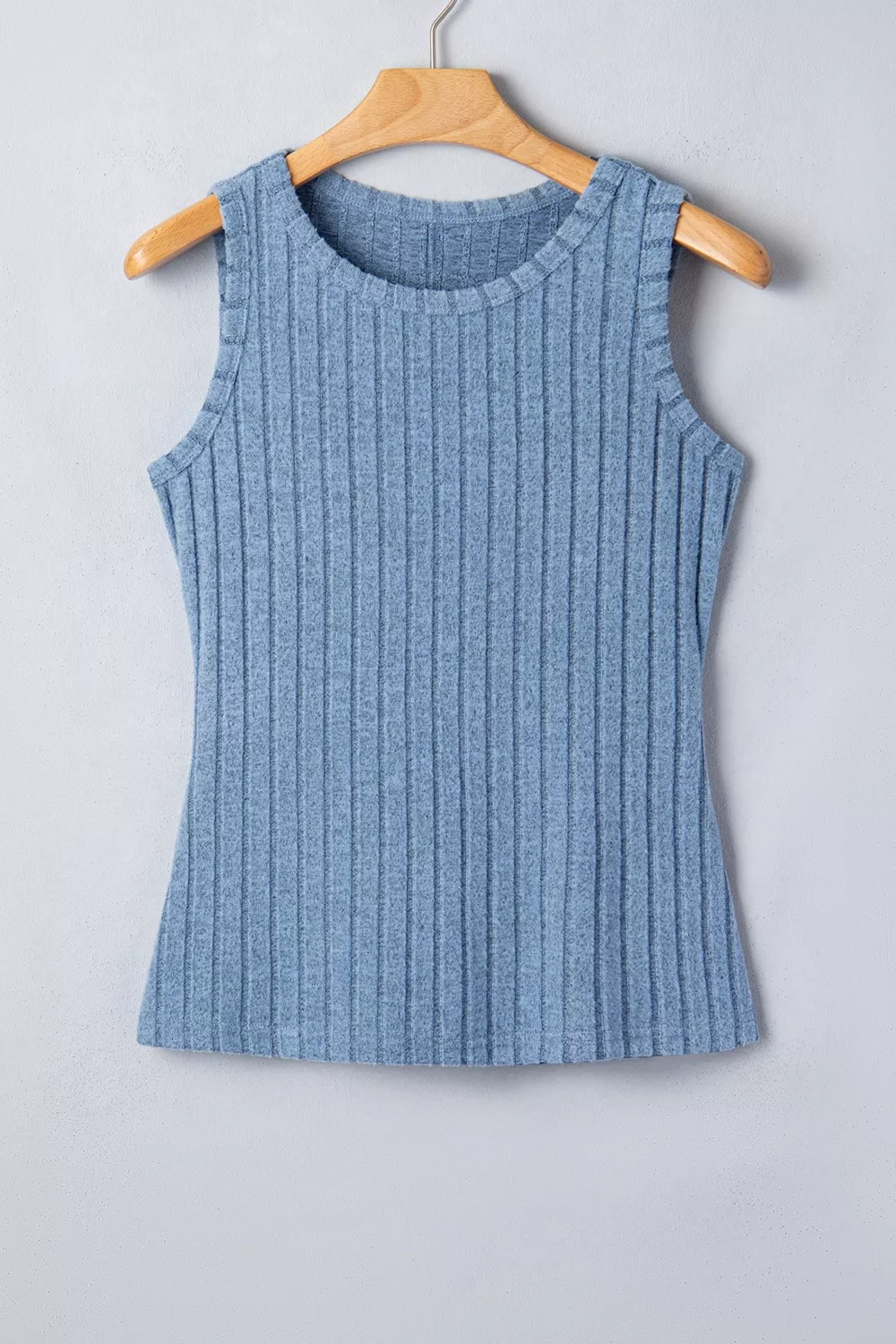Slim Ribbed Mineral Wash Tank Top, image 3