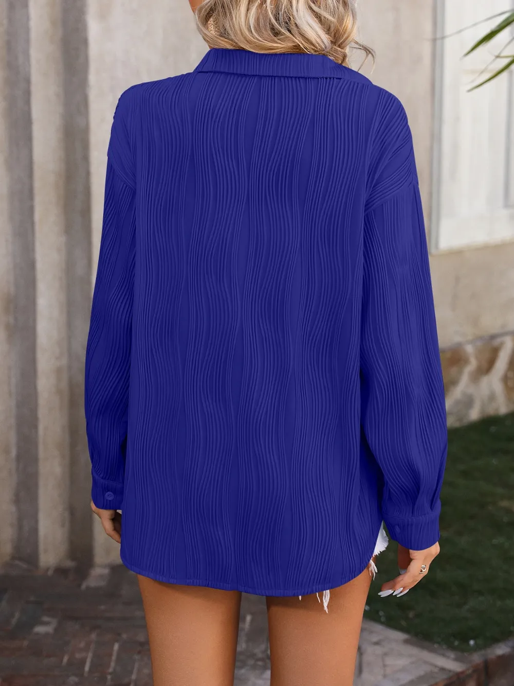 Button Up Dropped Shoulder Shirt, image 25