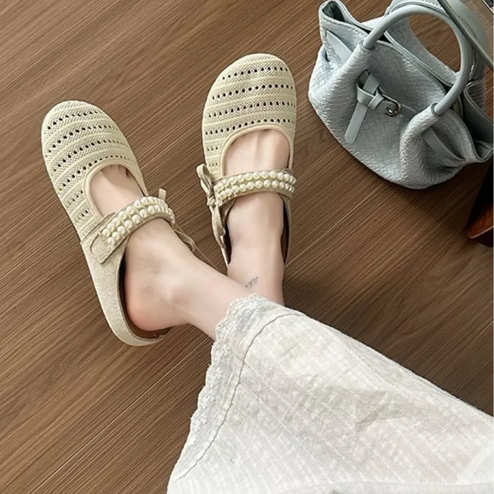 Hollow Out Round Toe Flat Slip-Ons, image 7
