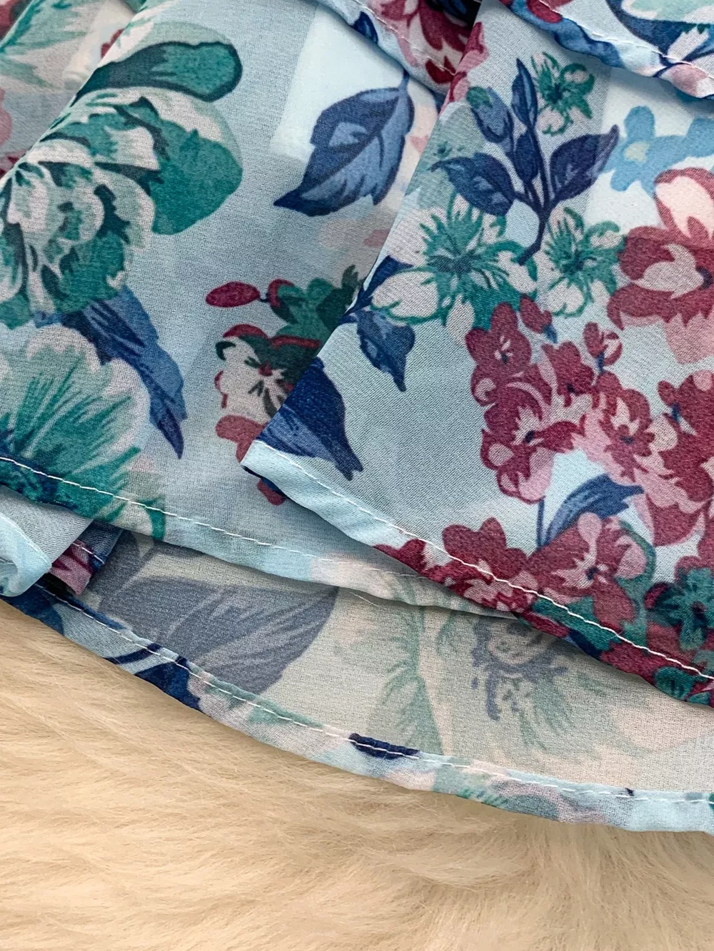 Floral Print Ruffle Hem Mini Dress, image 11