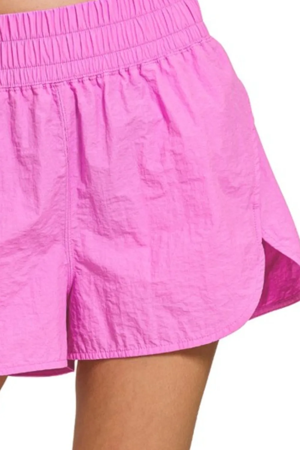 Windbreaker Smocked Waistband Running Shorts, image 3