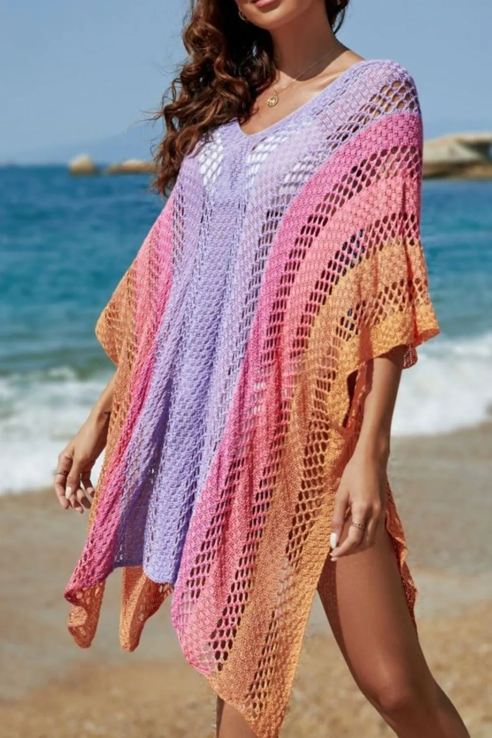 Rainbow Gradient Crochet Cover-Up, image 5