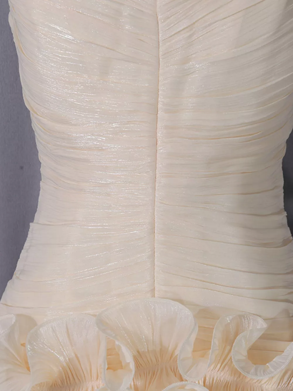 Strapless Ruffle Ruched Mini Dress, image 7