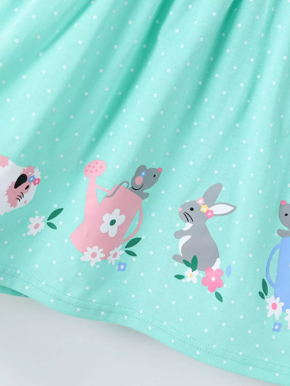 Children's Bunny Print Button Detail Dress, image 4