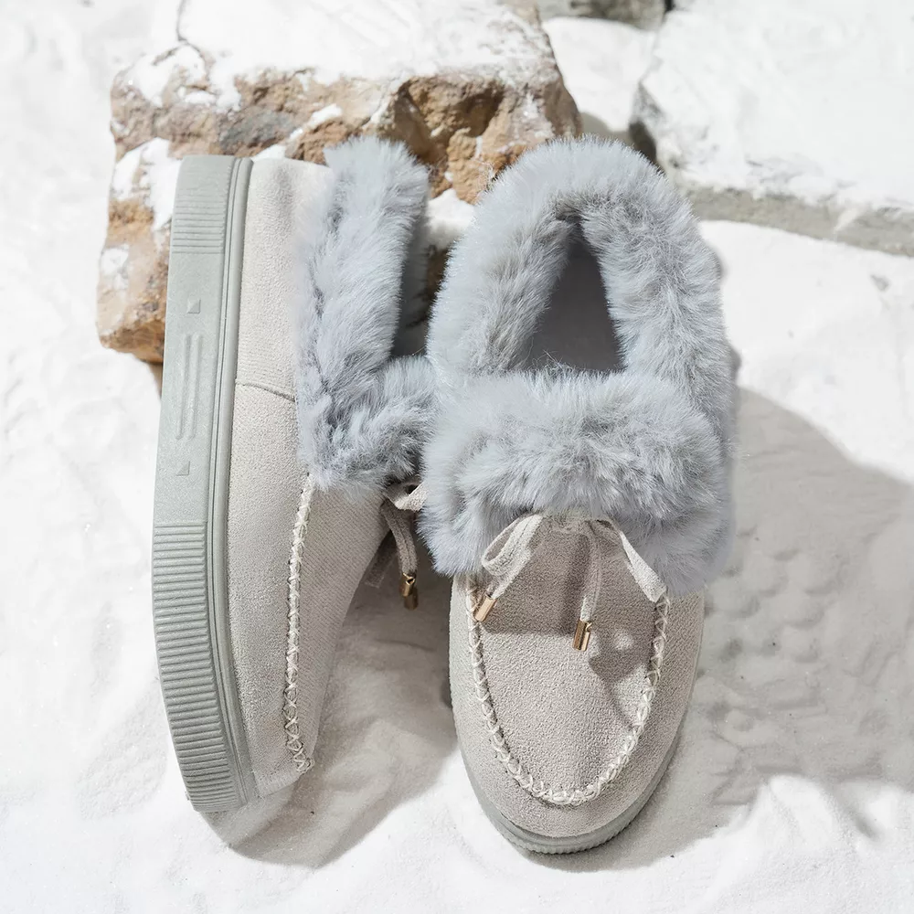 Fuzzy Round Toe Slip-Ons, image 17