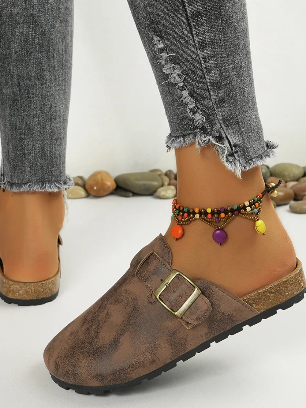 Round Toe Buckle Slip-Ons, image 9