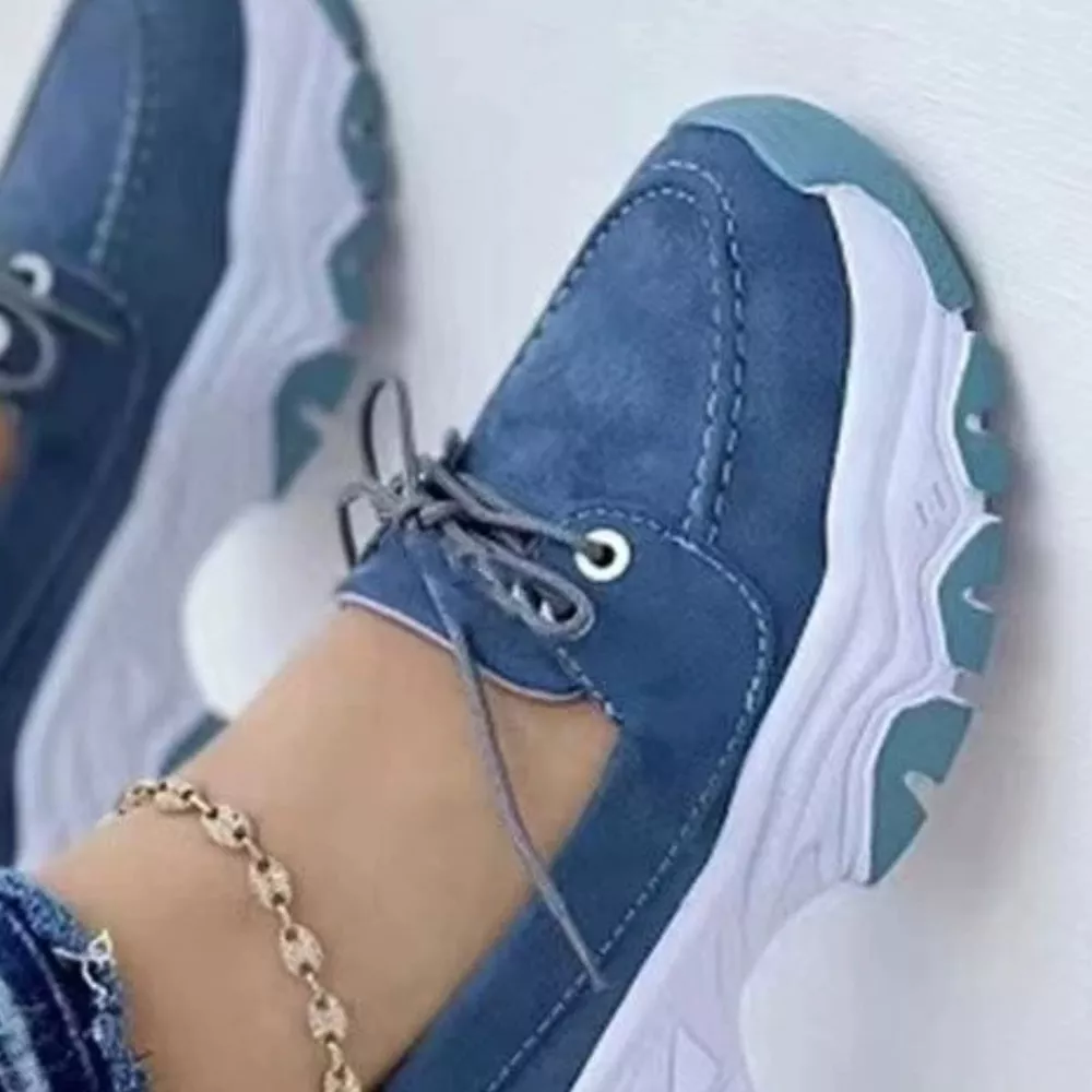 Lace Up Round Toe Sneakers, image 4