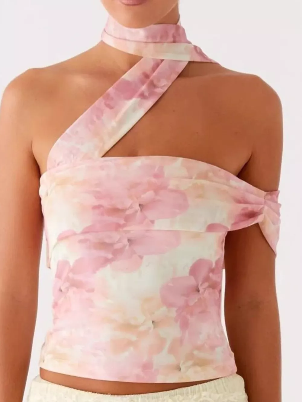 Floral Print Halter Neck Cami, image 2