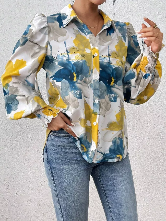 Floral Print Long Sleeve Shirt, image 18
