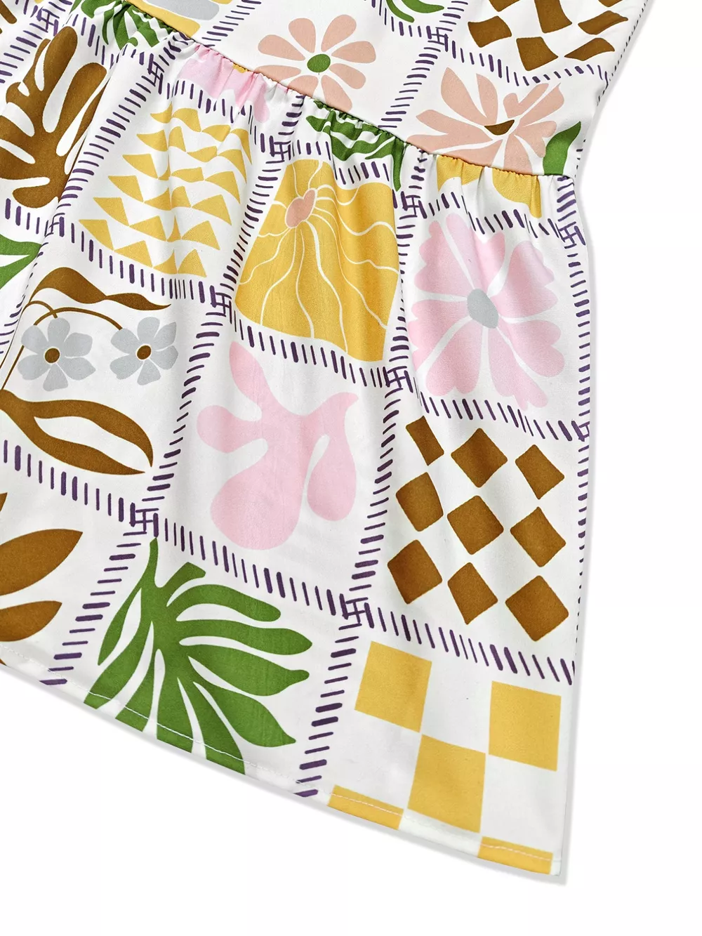 Printed Cutout Back Cami Dress, image 9