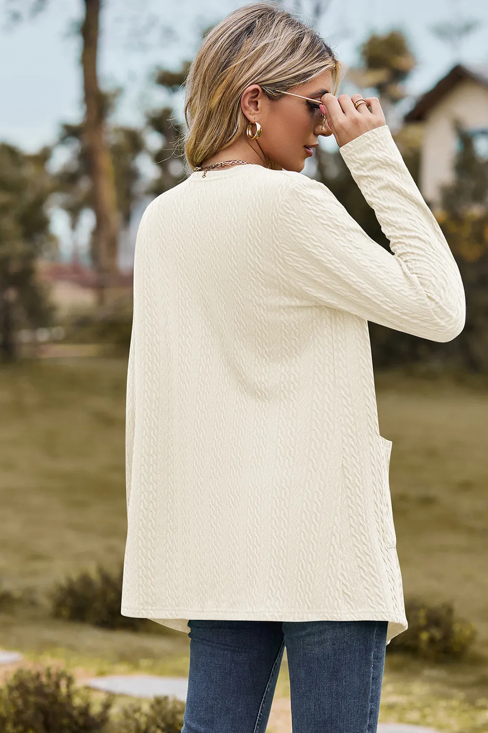 Open Front Long Sleeve Cardigan, image 15