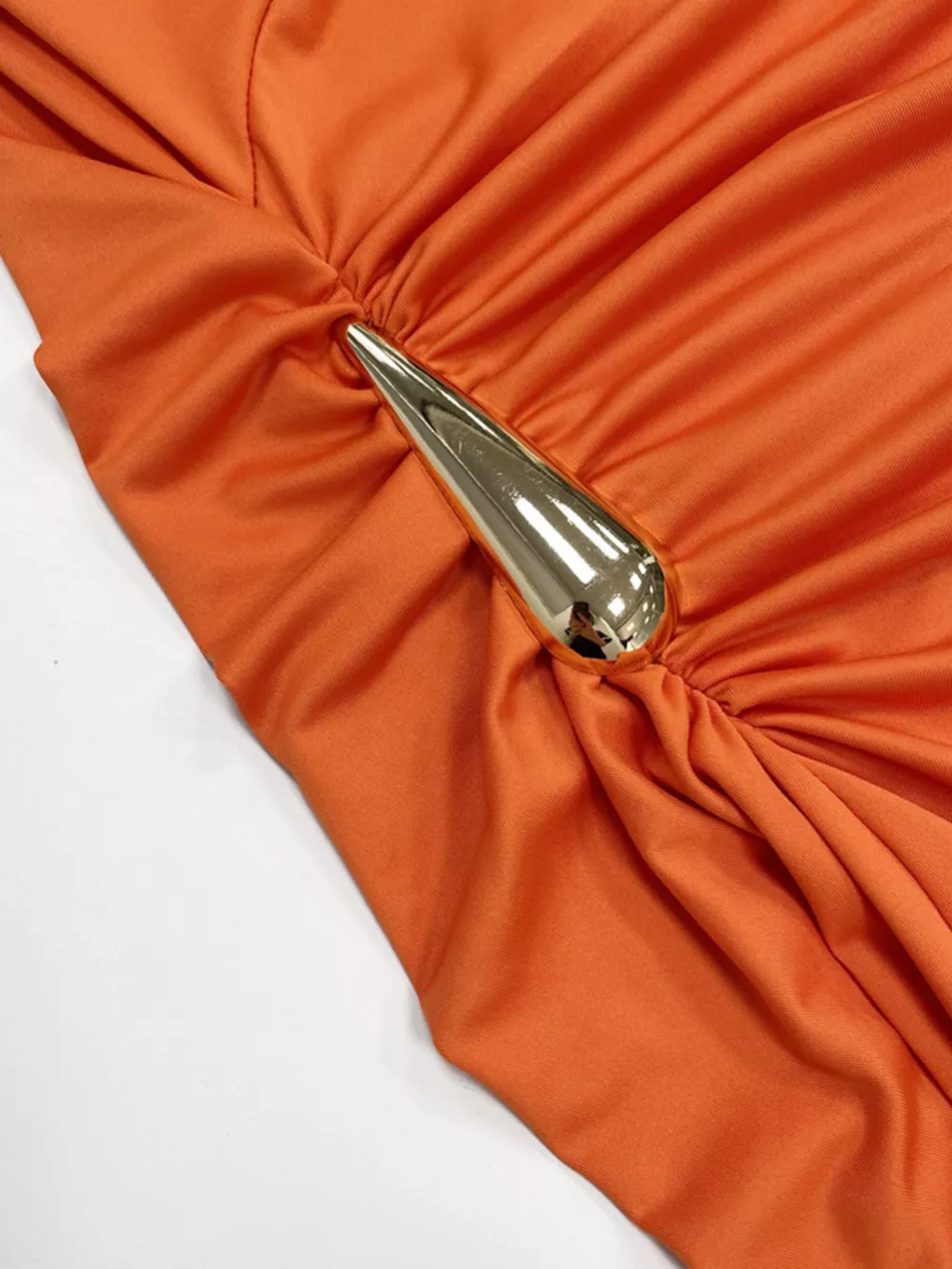 Draped Sleeveless Bodycon Maxi Dress with Metal Decorative, image 15