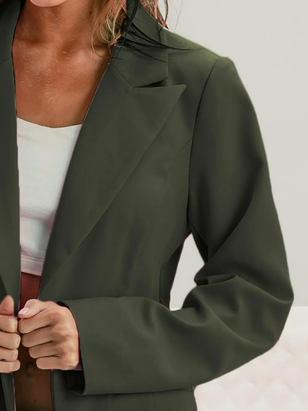 Single Breasted Peaked Lapel Blazer, image 3