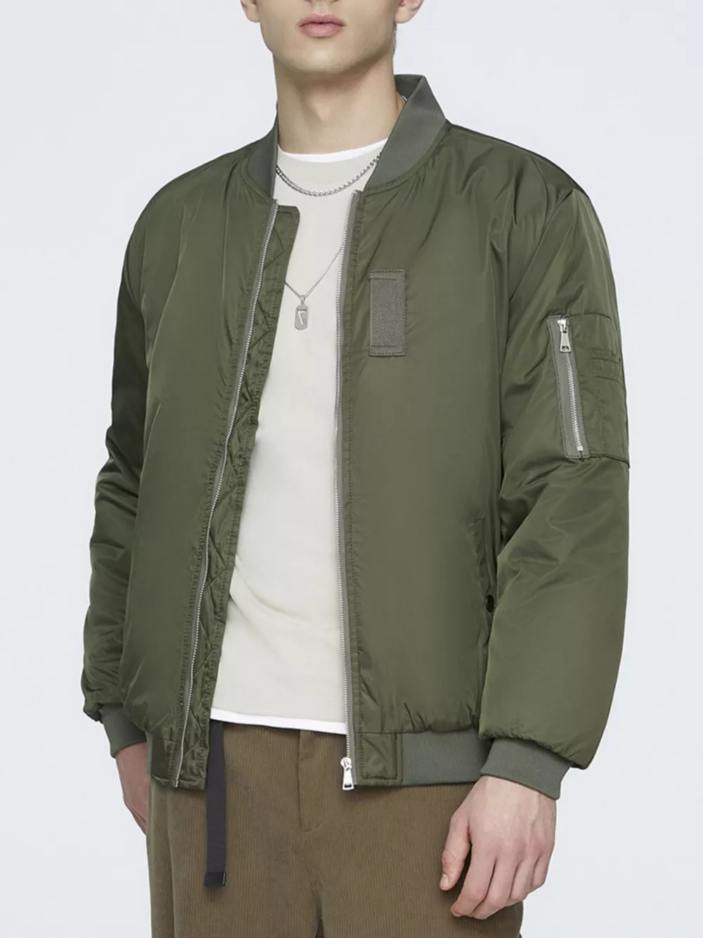 Men's Plus Size Lightweight Bomber Jacket, image 4