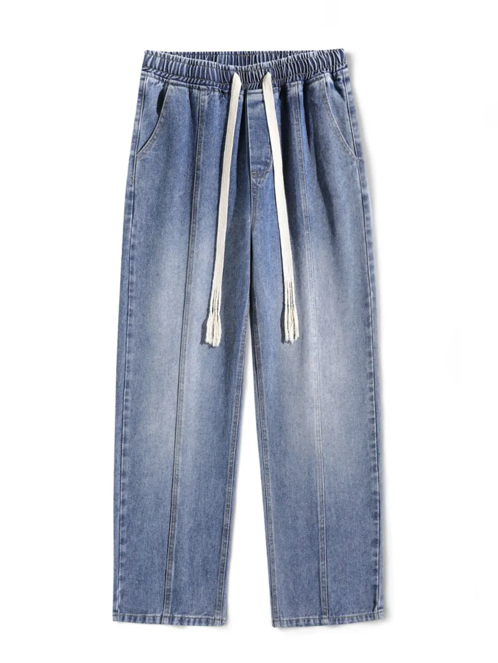 Men's Full Size Drawstring Wide Leg Jeans Plus Size, image 19