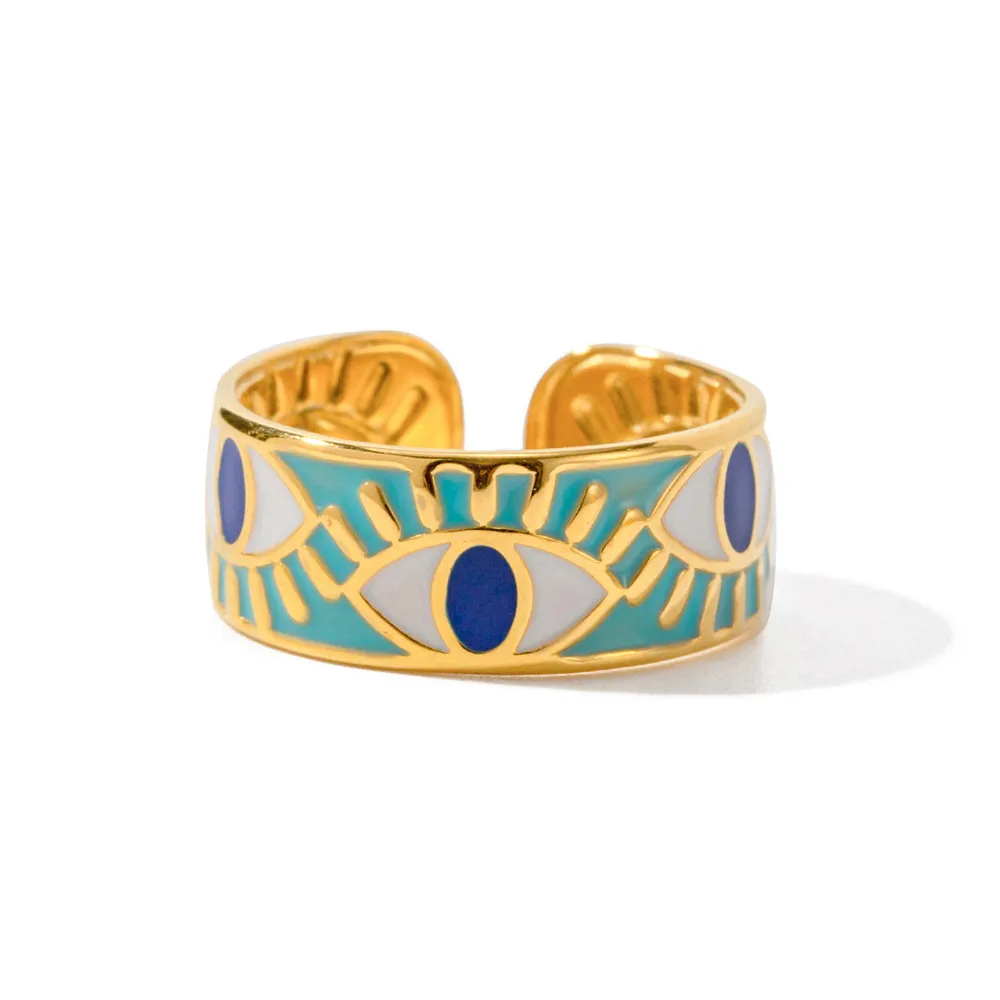 Stainless Steel Evil Eye Ring, image 4