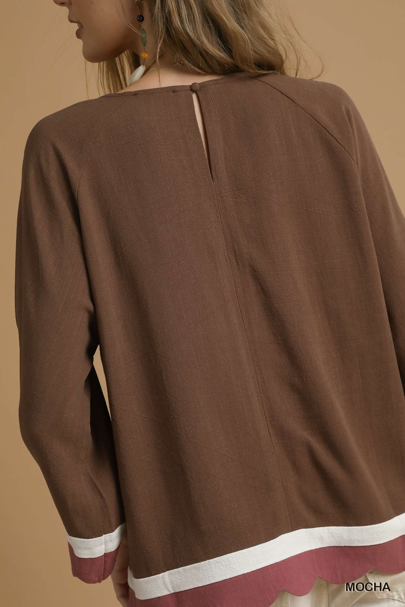 Scalloped Hem Color Block Top, image 5