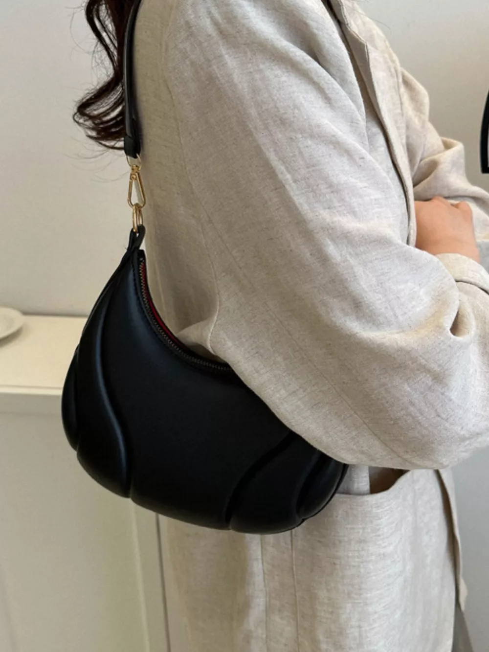 Solid Color Shoulder Bag, image 5