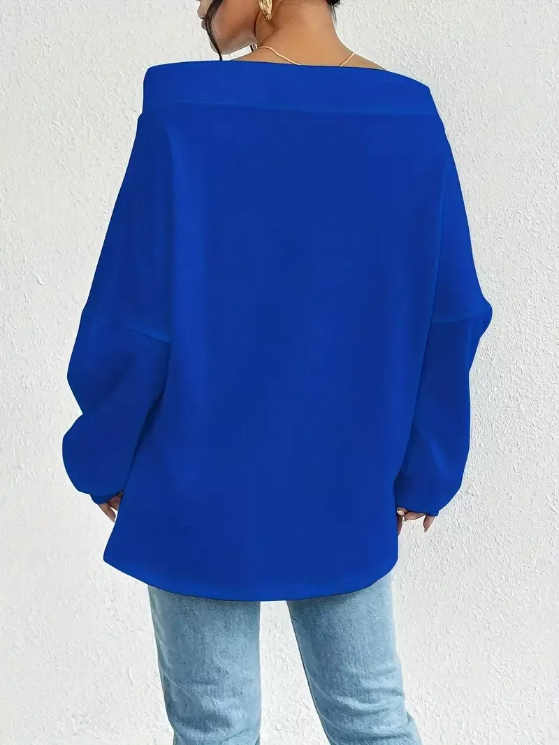 Off-Shoulder Drawstring Sweatshirt, image 3