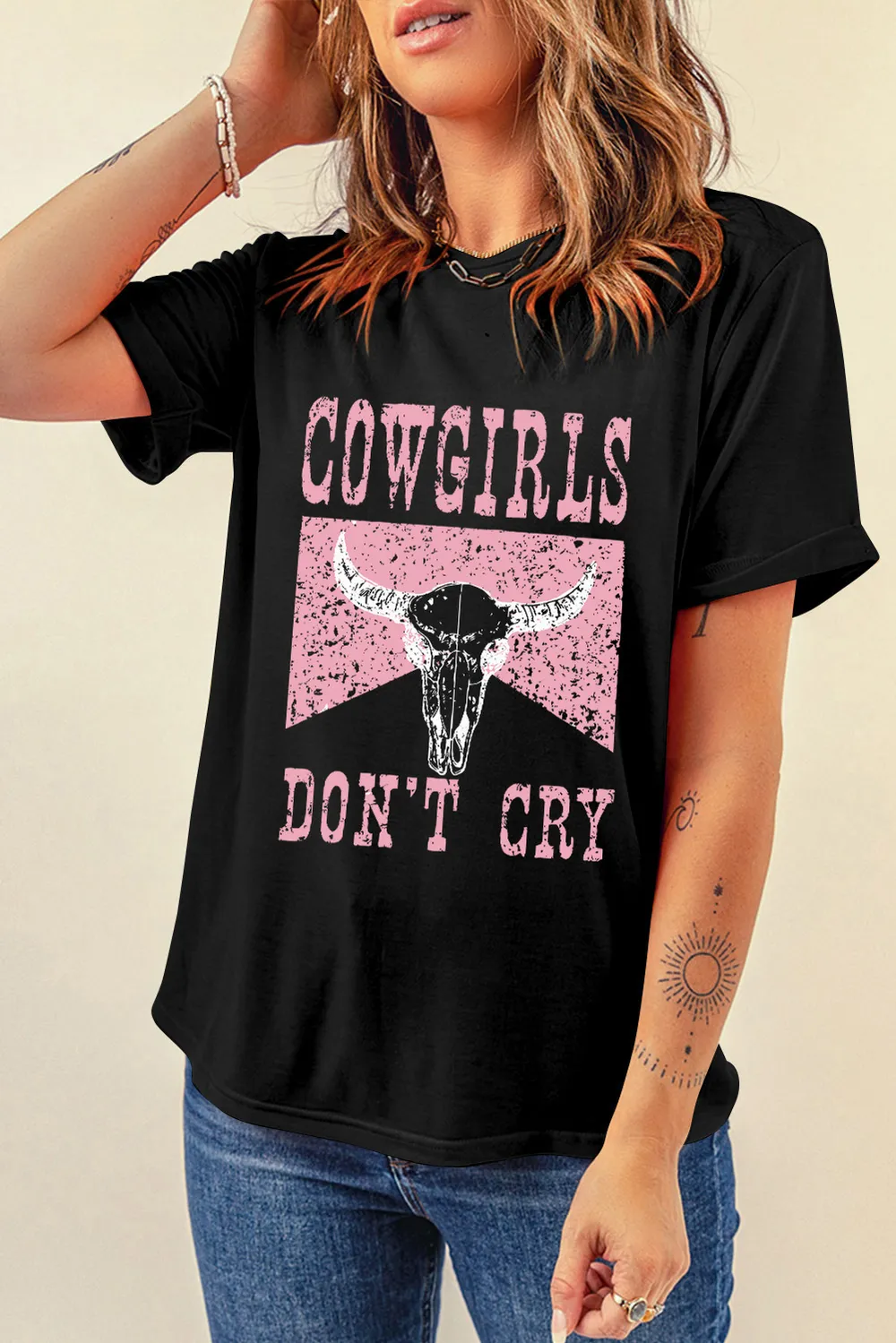 Graphic Round Neck Short Sleeve T-Shirt, image 5
