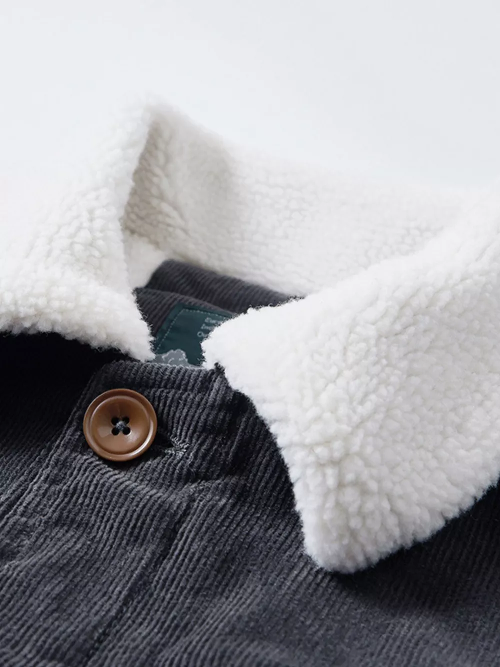Men's Plus Size Sherpa Corduroy Button Up Jacket, image 9