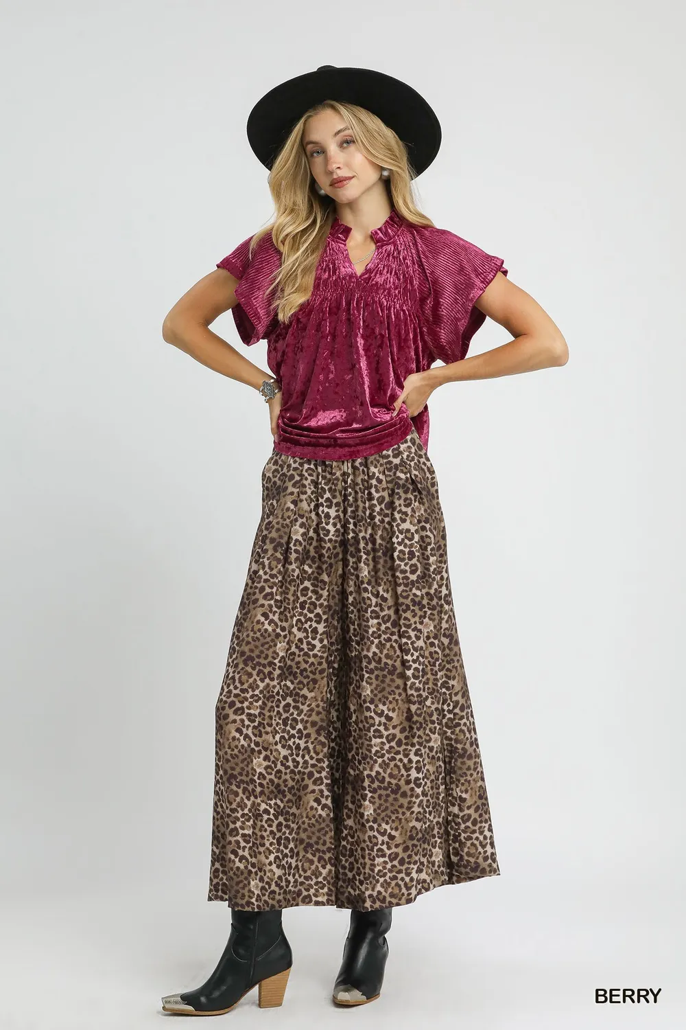 Crushed Velvet Pleated Blouse, image 5