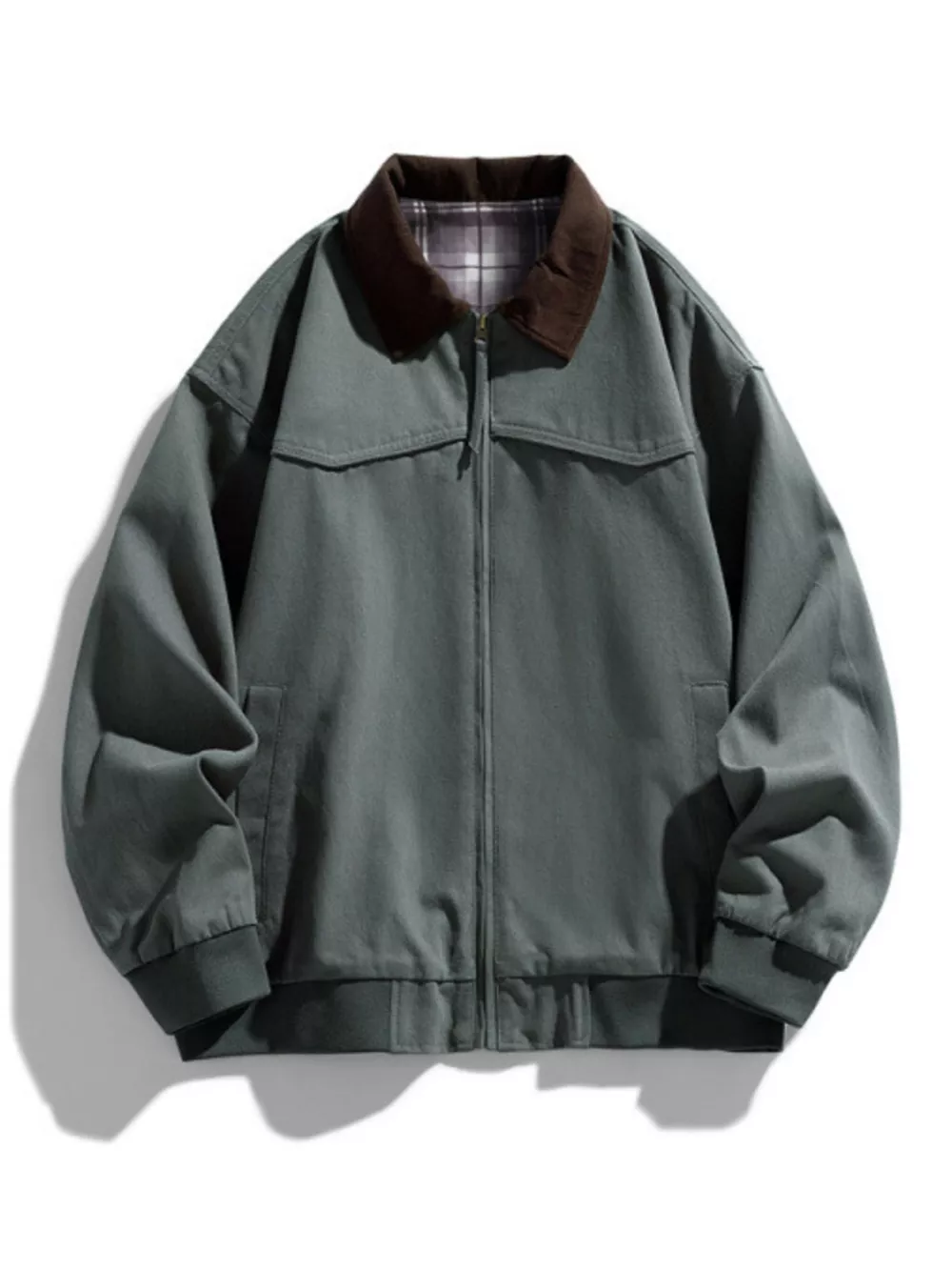 Men's Full Size Zip Up Long Sleeve Jacket Plus Size, image 5