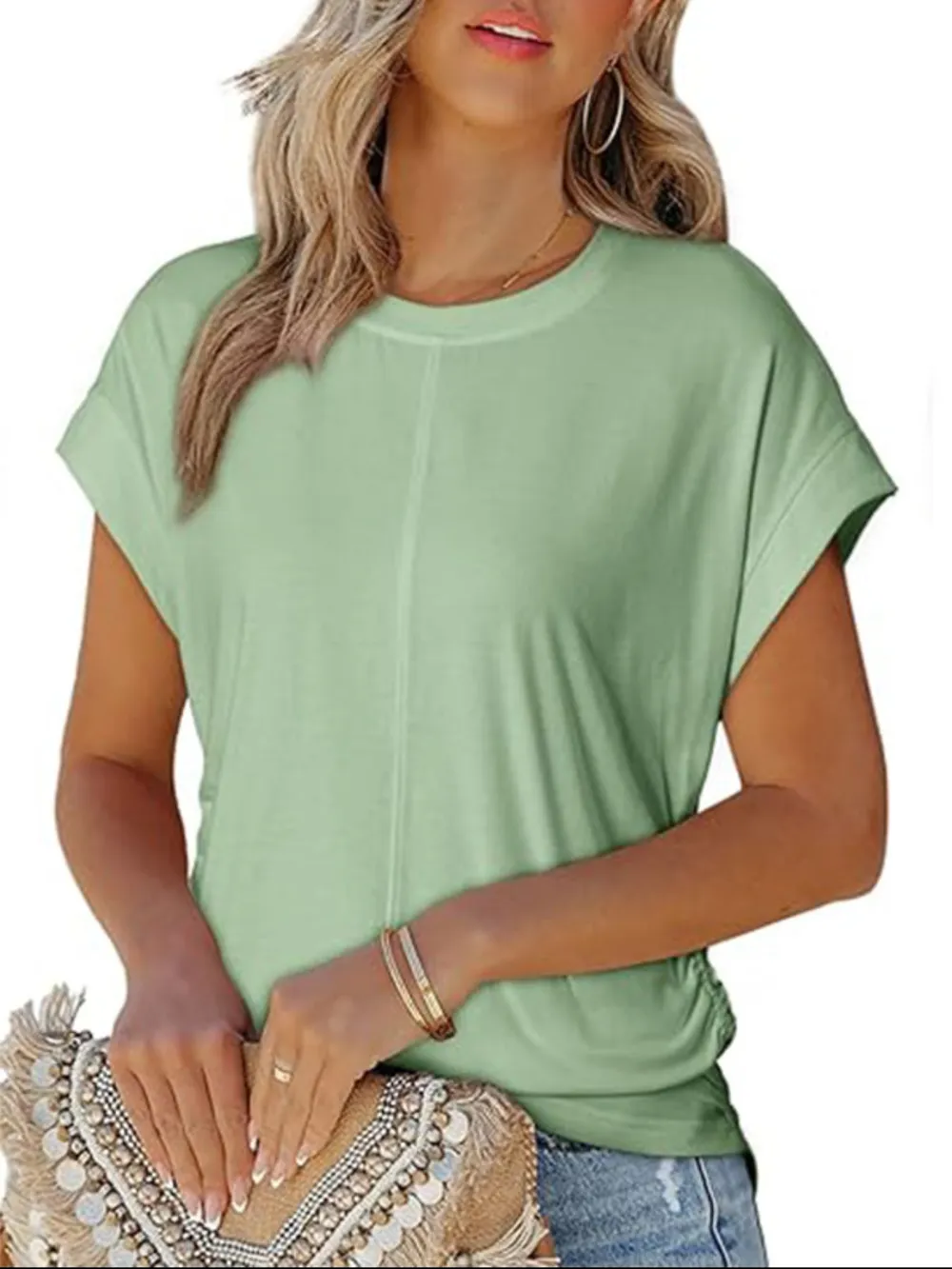 Round Neck Short Sleeve T-Shirt, image 19