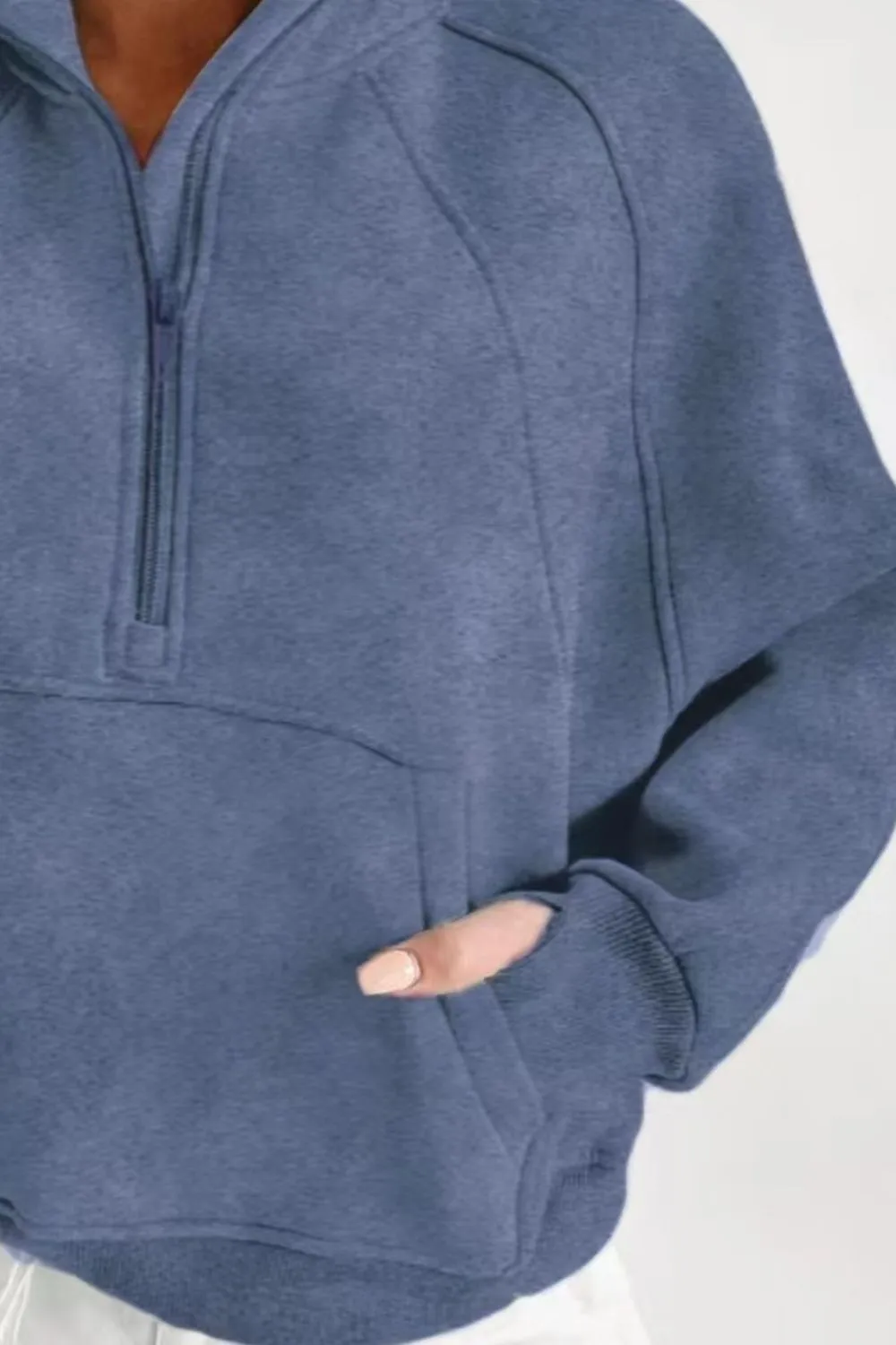 Half Zip Long Sleeve Sweatshirt, image 3