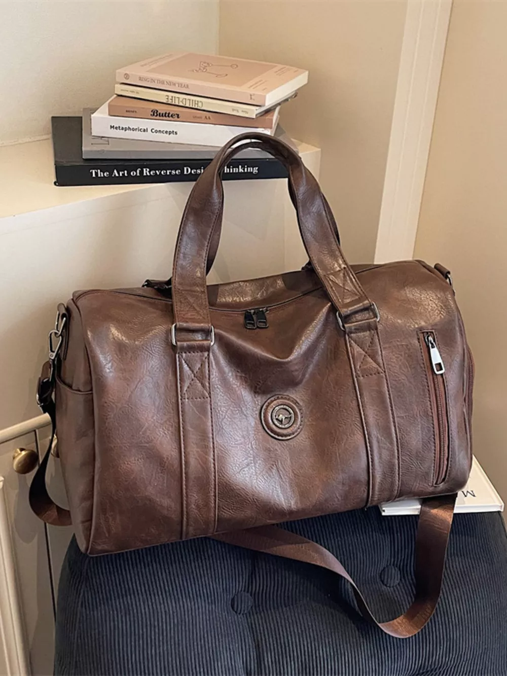 PU Leather Duffel Bag, image 3