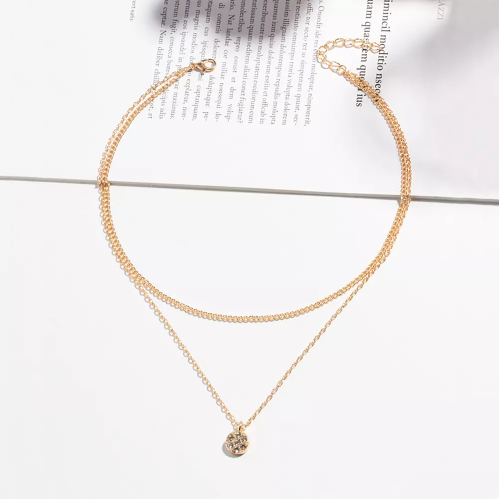 Double Layered Pendant Necklace, image 8