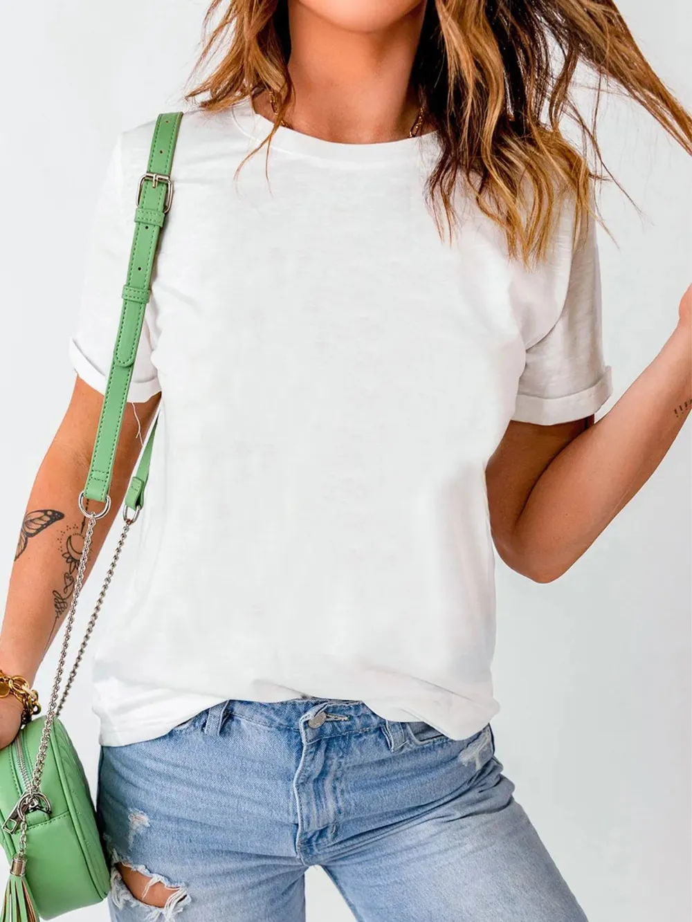 Round Neck Short Sleeve T-Shirt, image 4