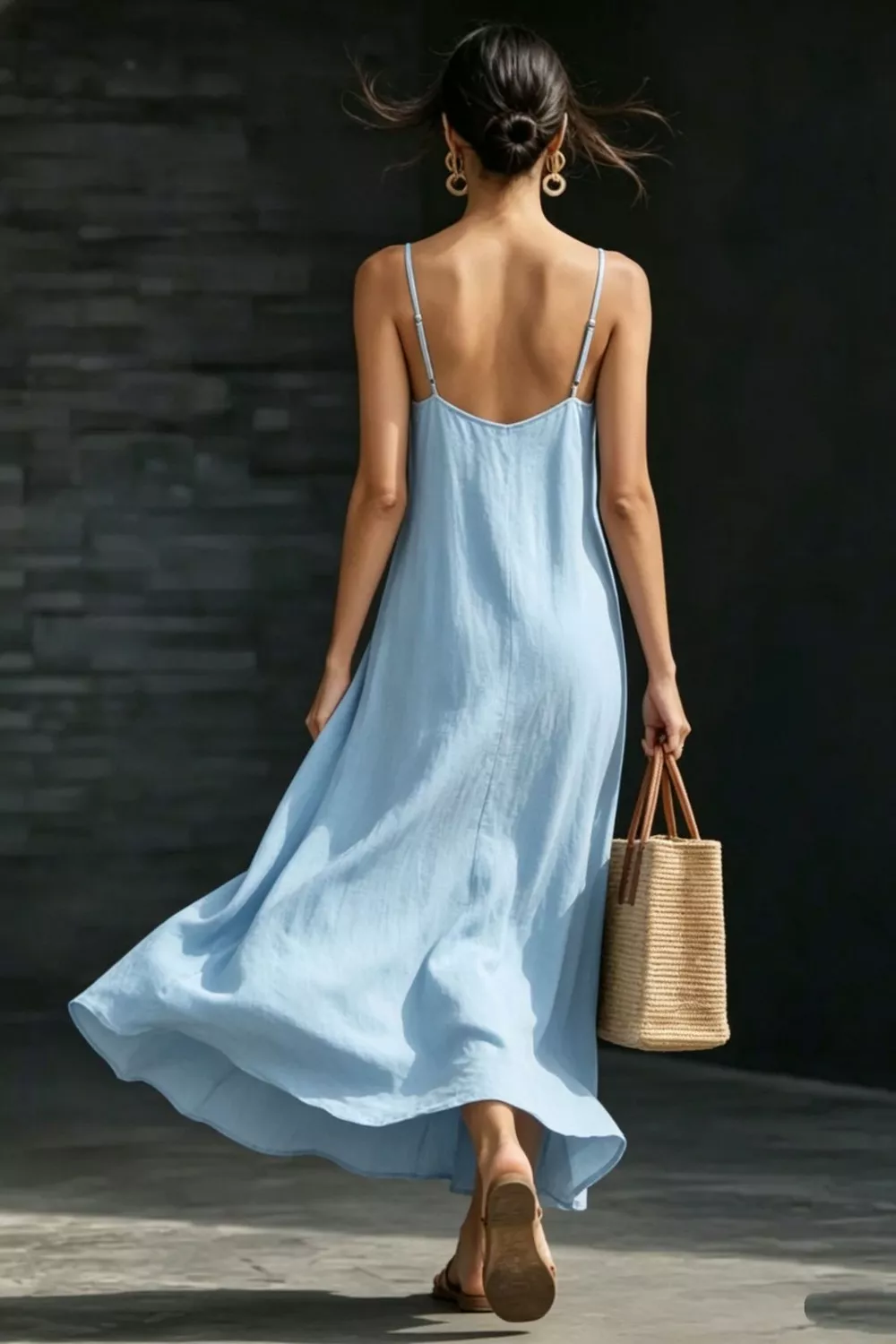 Slit V-Neck Maxi Dress, image 6