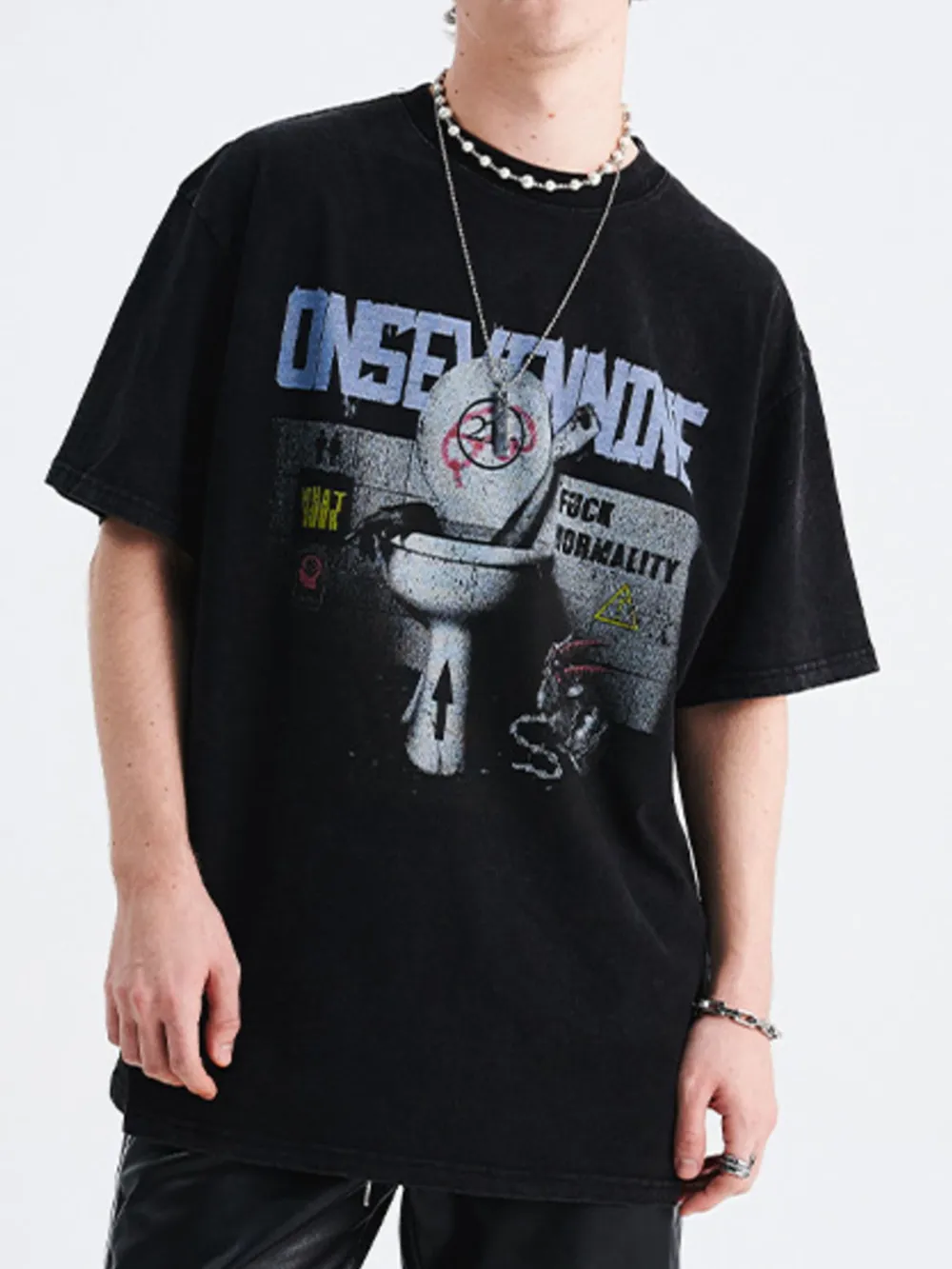Men's Graphic Round Neck Half Sleeve T-Shirt, image 2