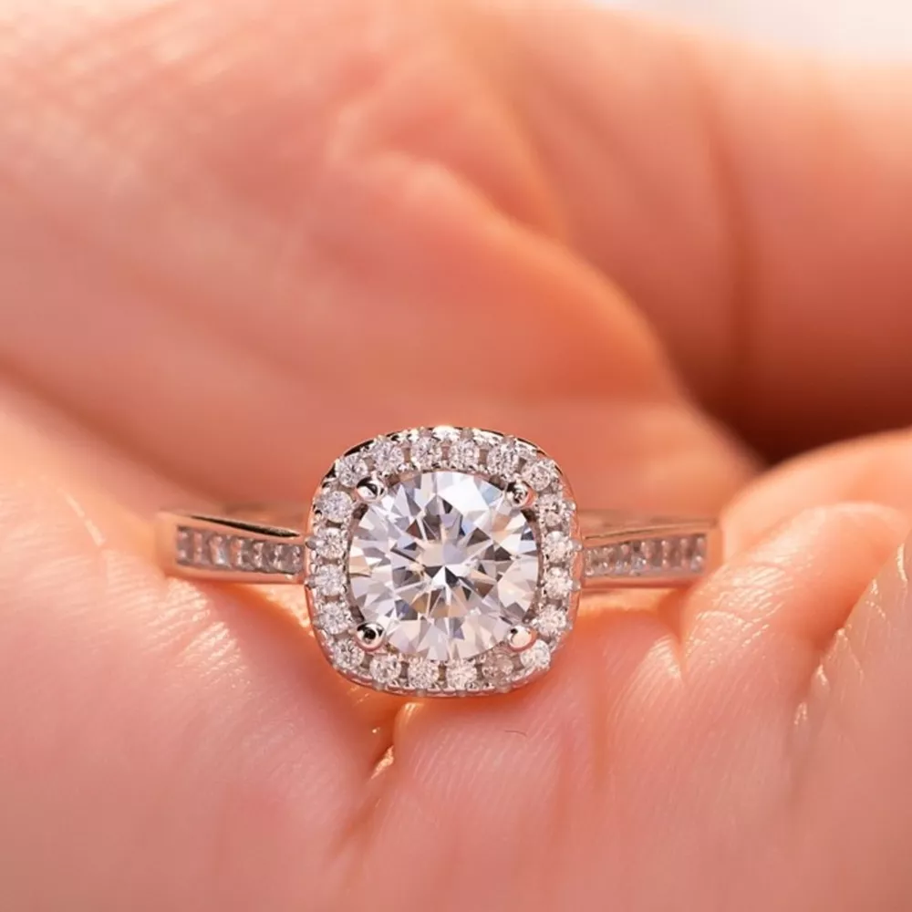 2 Carat Moissanite 925 Sterling Silver Ring, image 7
